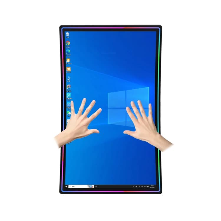 Capacitive Curved Touch Screen Gaming Display 23.6 32 43 49  Wide Curved   Light Emitting Diode
