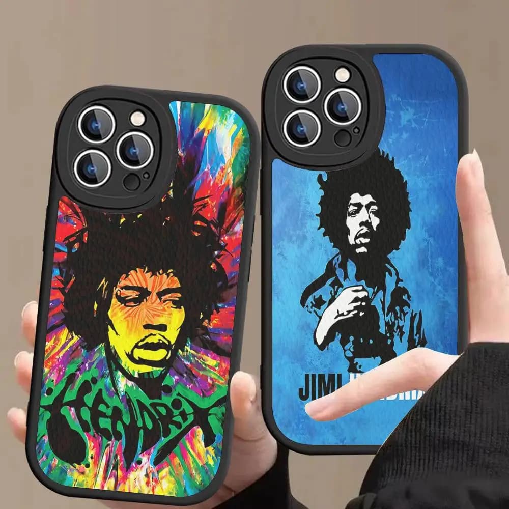 American Male Guitarist J-jimi H-hendrix Phone Case For iPhone 16 15 14 13 12 11 Pro Max Plus Leather Cover