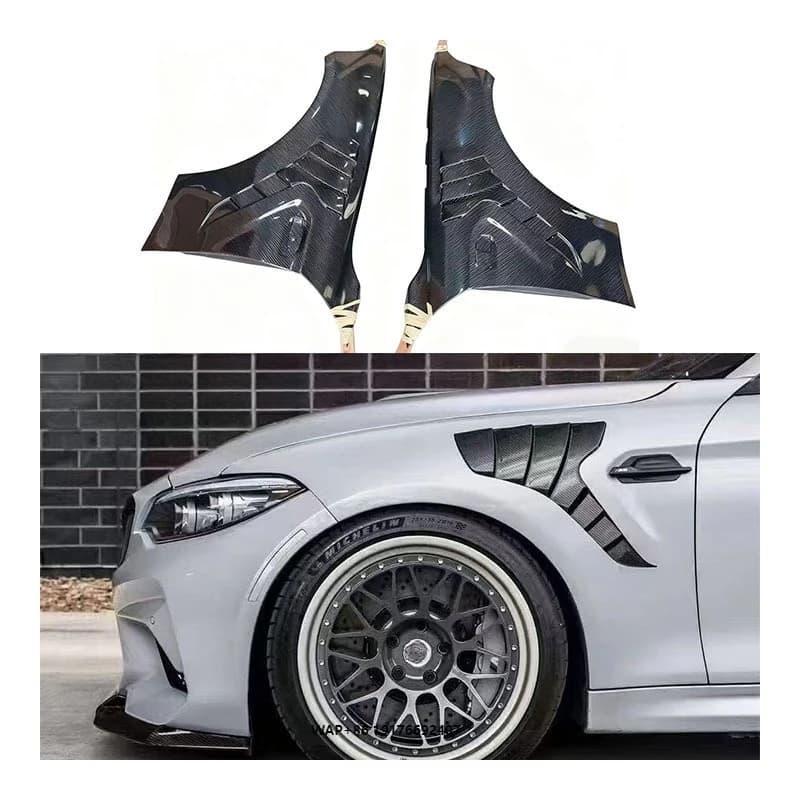 New for M2 F87 Dry Carbon Fiber Bumper with Exhaust Cut-Outs-Bolt-On Retrofit Upgrade