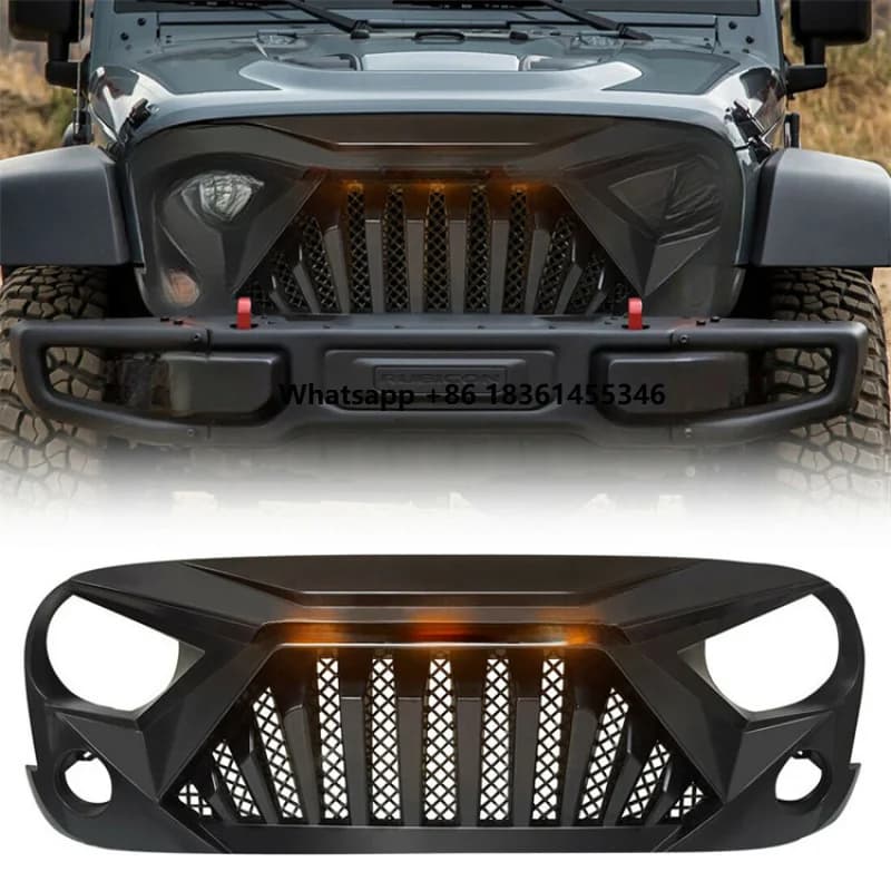 For Wrangler JK 2007-2017 Sahara Rubicon High Quality ABS Front Bumper Grille