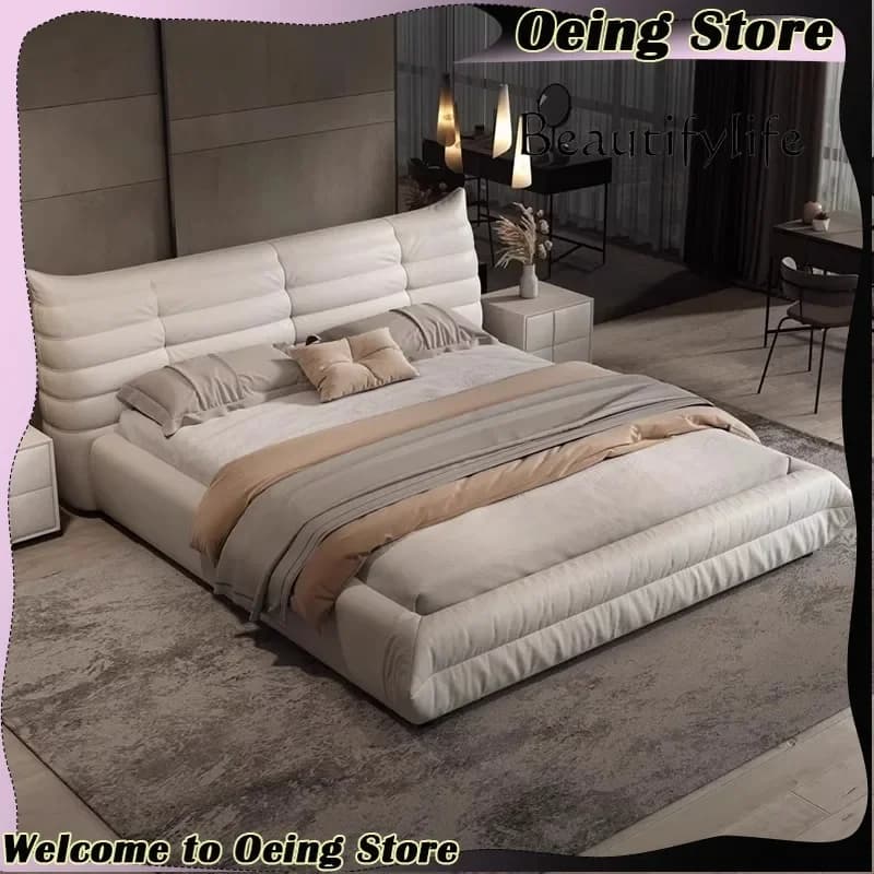 N49 T King Minimalist Bed Nordic Twin Headboards Double Bed Queen Modern Camas De Matrimonio Dormitorio Bedroom
