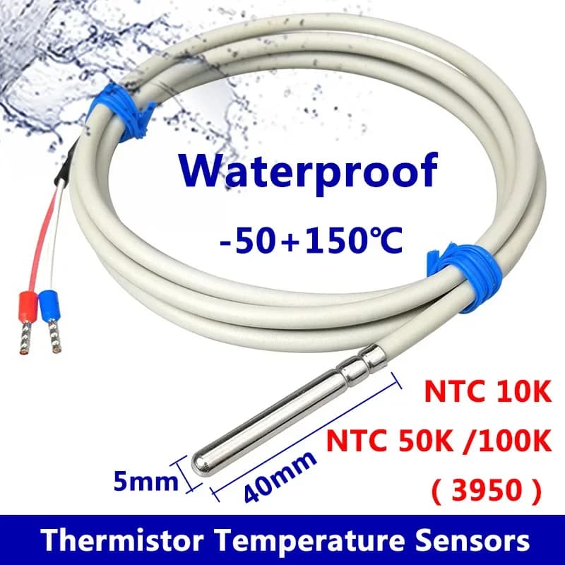 Sensor De Temperatura NTC Termistor 10K/50K/100K, Resistente Al Agua Y Aceite, Sonda De Precisión Para Control Térmico Industria