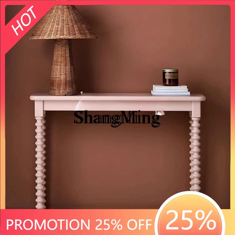 FG luxury entrance table Solid wood against the wall Entry foyer Decoration table Entrance table Extremely narrow  desk