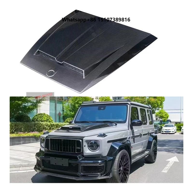 For G W464 G550 G63 G500 BS Dry Carbon Fiber Front Engine Hood Trim