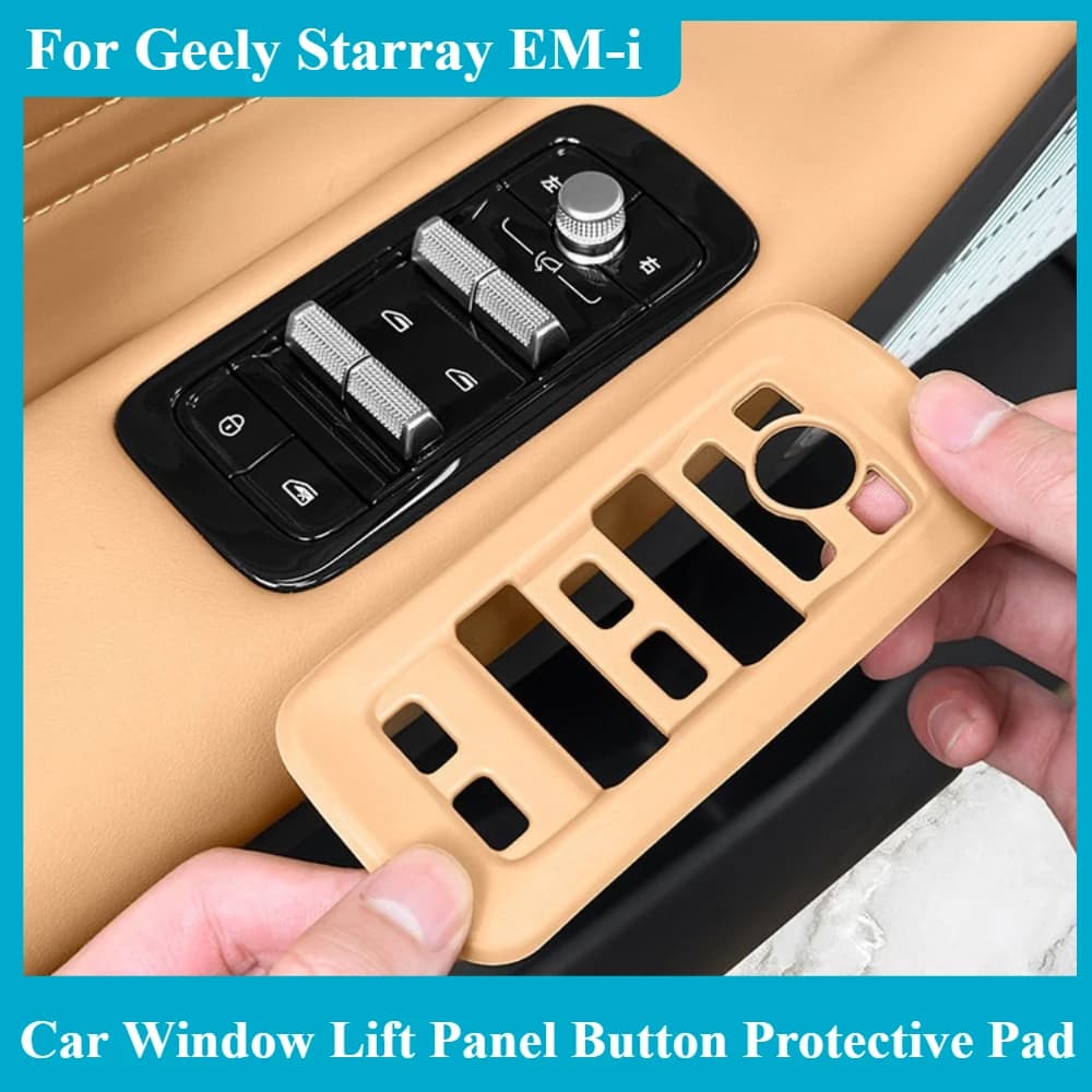 For Geely Starray EM-i Car Window Lift Panel Button Silicone Protective Pad Anti-scratch Dustproof Car Interior Accessories