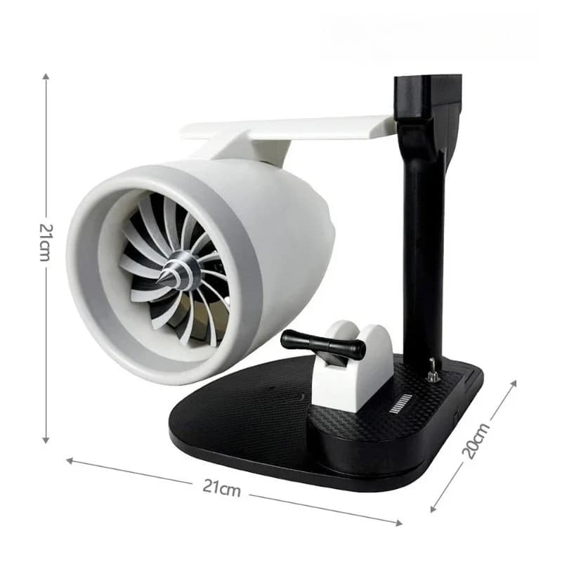 Creative Desktop USB Airplane Engine Turbo Fan Small Electric Fan with Wireless Charging