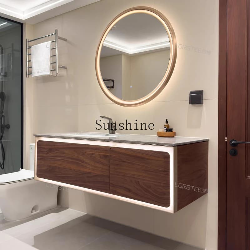 Design bathroom cabinet combination marble washbasin bathroom basin simple and modern
