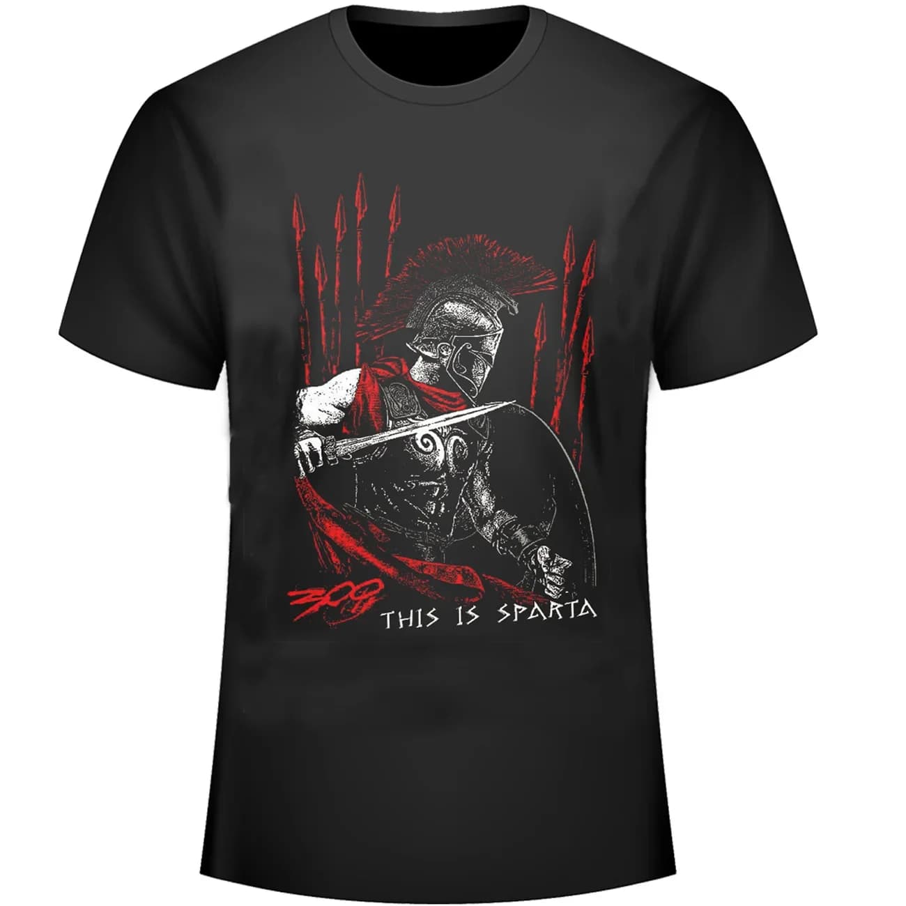 This Is Sparta. Spartan Shield Sword Warrior T-Shirt 100% Cotton O-Neck Short Sleeve Summer Casual Mens T-shirt Streetwear