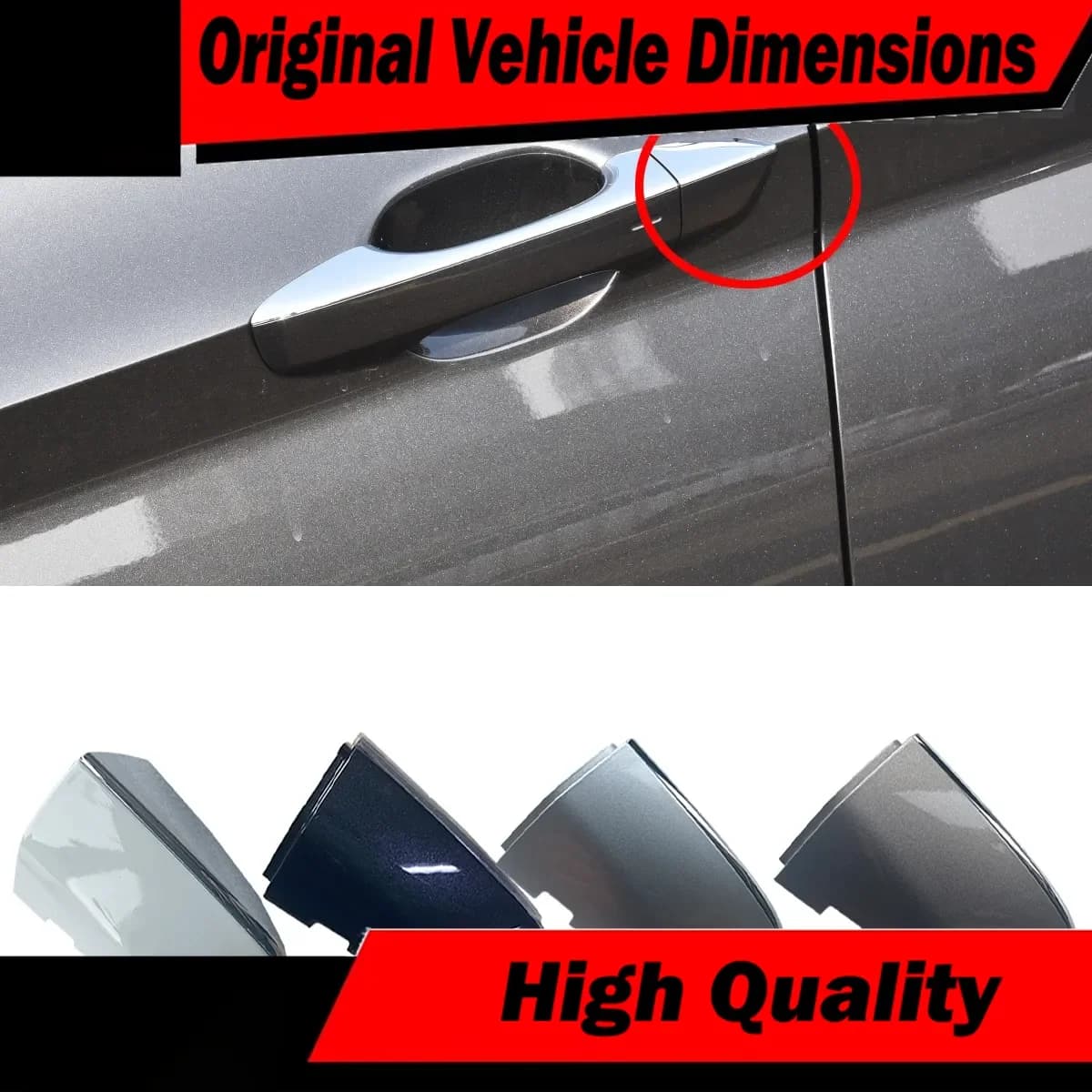 For VW Jetta A7 MK7 GLI R Line 2019-2022 17A837879A New Exterior Front Left Door Handle Lock Key Cap Cover With Chrome Accessori