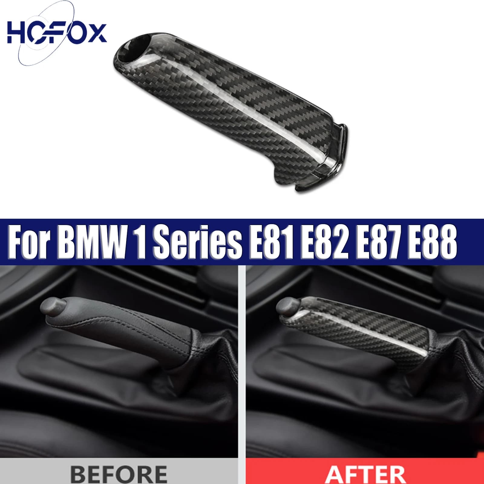 Handle Hand Brake Cover Trim Real Carbon Fiber For BMW 1 2 3 4Series F20 F30