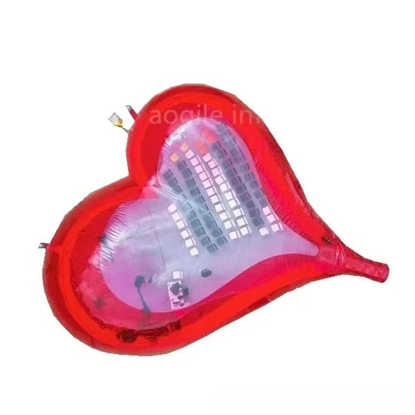 Outdoor Large Reds Romance PVC Inflatable Wedding Party Heart Shape Tent