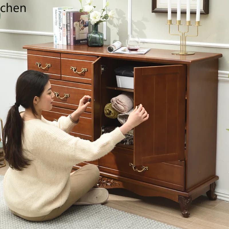 Chest of Drawers Storage Cabinet Simple Modern Chest Storage Drawer Style Living Room  Five-Drawer Chest