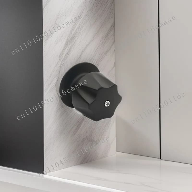 Matt spray black flat hexagonal zinc alloy handwheel shield 7/8 set high precision durable waterproof household