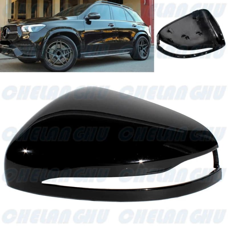 Left Side black Painted Rear Mirror Housing Cover Cap For Benz W464 G500 W167 GLE450 GLE580 X167 GLS450 2019 2020 2021 2022 2023