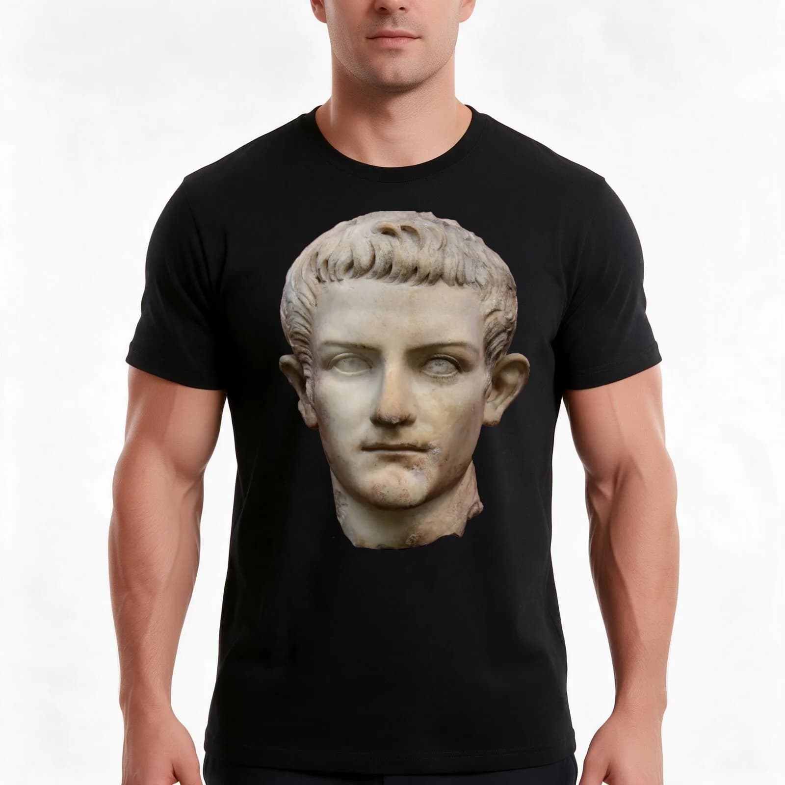 Caligula T-Shirt, Summer Casual Cotton Tee, Oversized Streetwear Tops, Vintage Graphic Print, Loose Fit Short Sleeve