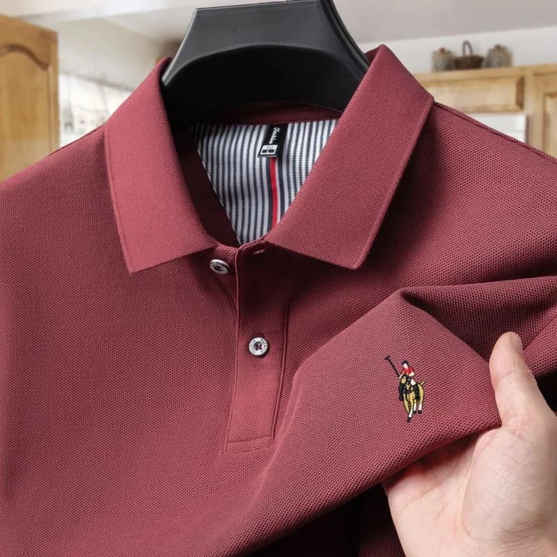 100% pure cotton men's short sleeved summer new golf polo shirt luxury brand designer custom embroidery hot selling T-shirt