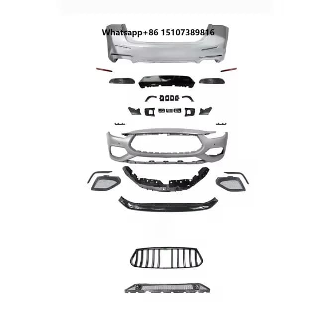 Car Bumpers New to New Car Body Kits for Ghibli 2014-2019 Upgrade GTS Style Front Bumper Grille Other Auto Parts