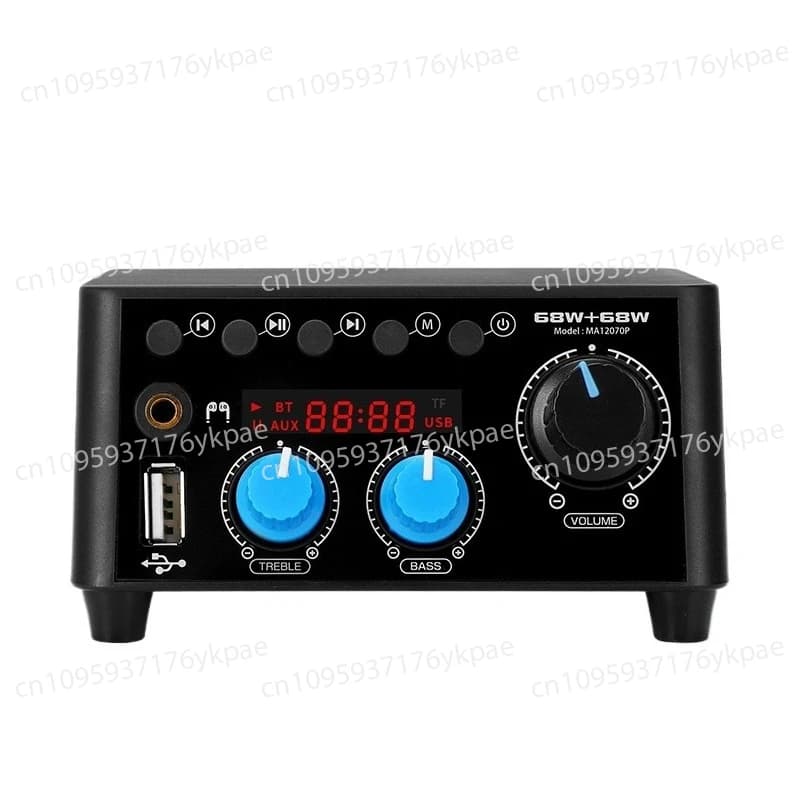 Bluetooth Power Amplifier Digital Power Amplifier Hifi Fever Audio U Disk Player MA12070P