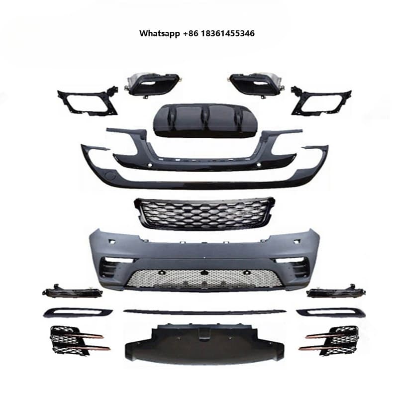 New Design Factory Hot Sale Refit Modification Velar Upgrade Facelift Wide Body Kit FRP Material Front Bumper Rear Bumper