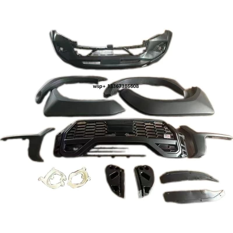 Hilux REVO Black GR Retrofit Kit Body Kit New Car Bumper Grille Diffuser Body Kit