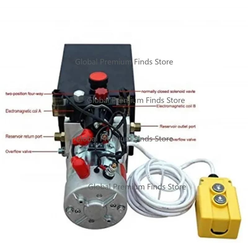 12v Ac Double Acting Trailer Hydraulic Mini Power Unit