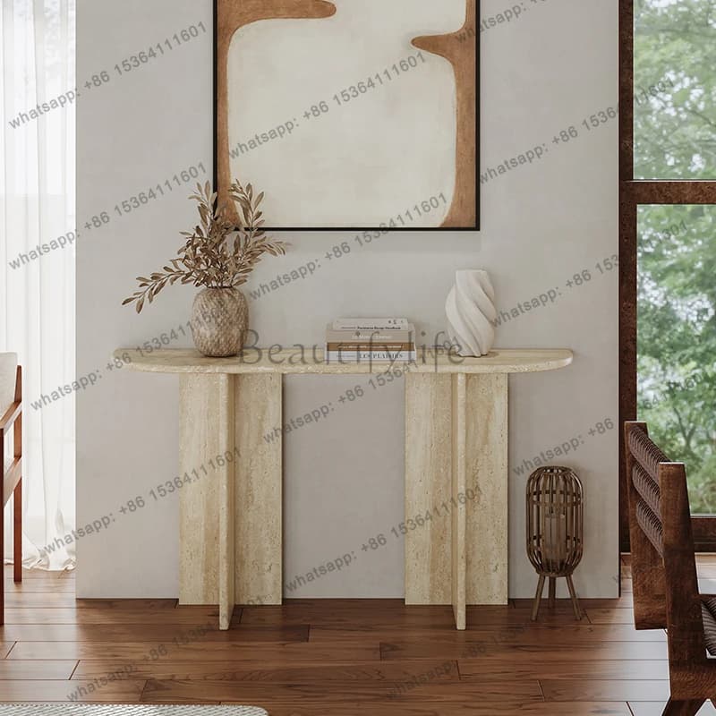 Modern Minimalist Console Tables Living Room Entryway Hallway Trendy Console Tables Wabi Sabi Design Table D'entrée Furniture