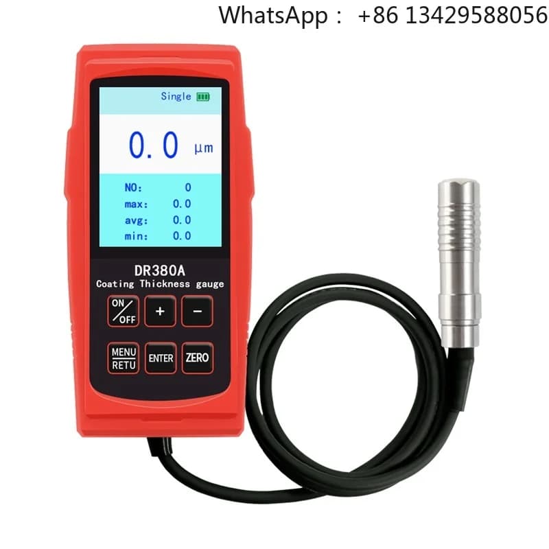 DR380A Coating Thickness Gauge  with four  functions: maximum value, minimum value, average value, and number of measurements