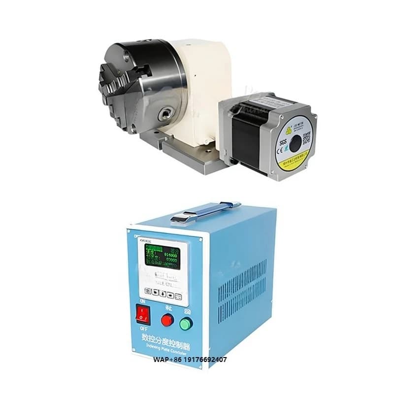 TL110-15-130A Vertical Horizontal CNC Indexing Head with High-Precision Roller Cam Gearbox 130mm Rotary A-Axis Chuck 3jaw