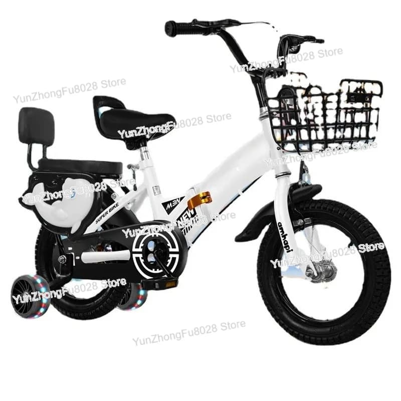 Children's Bicycle Folding Bicycle 3-8 Year Old Children's Folding Bicycle 16 Inch Bike with Auxiliary Wheels
