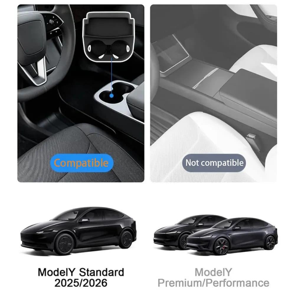 Center Console Silicone Glasses Holder For Tesla Model Y standard 25-26 Interior Water Cup Holder Stopper Protect Accessories