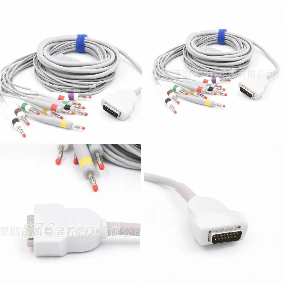 GE ECG Machine Compatible 10-Lead All-in-One Cable Replacement