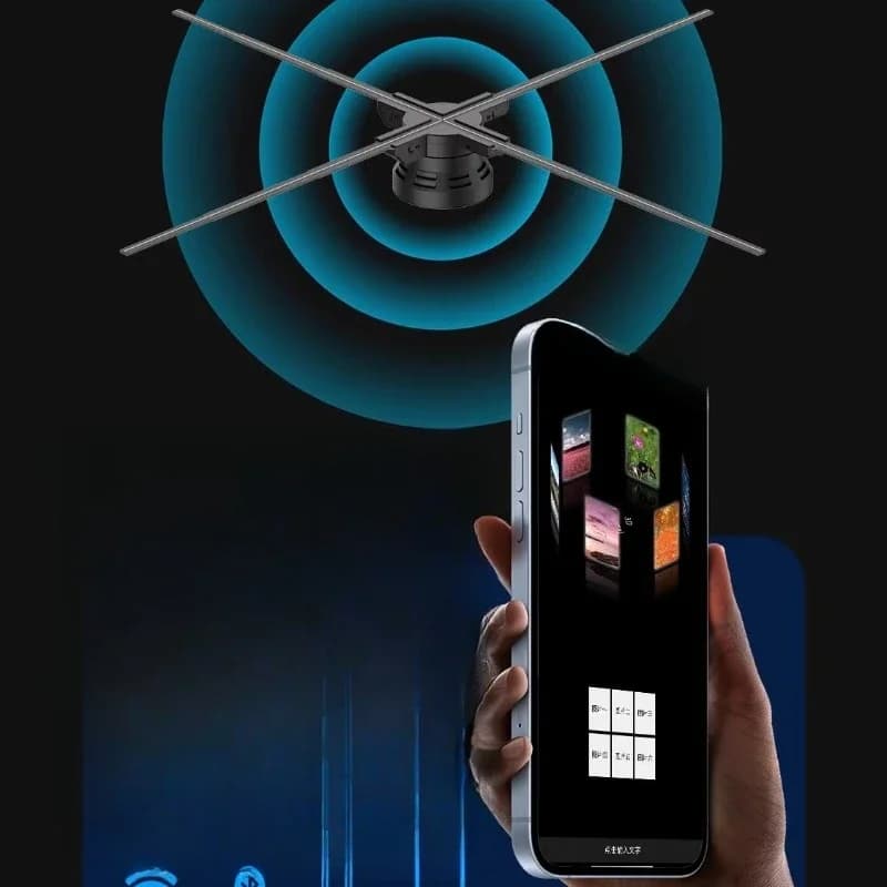 3d stereoscopic projection light transparent screen imaging in the air digital human integrated advertising machine