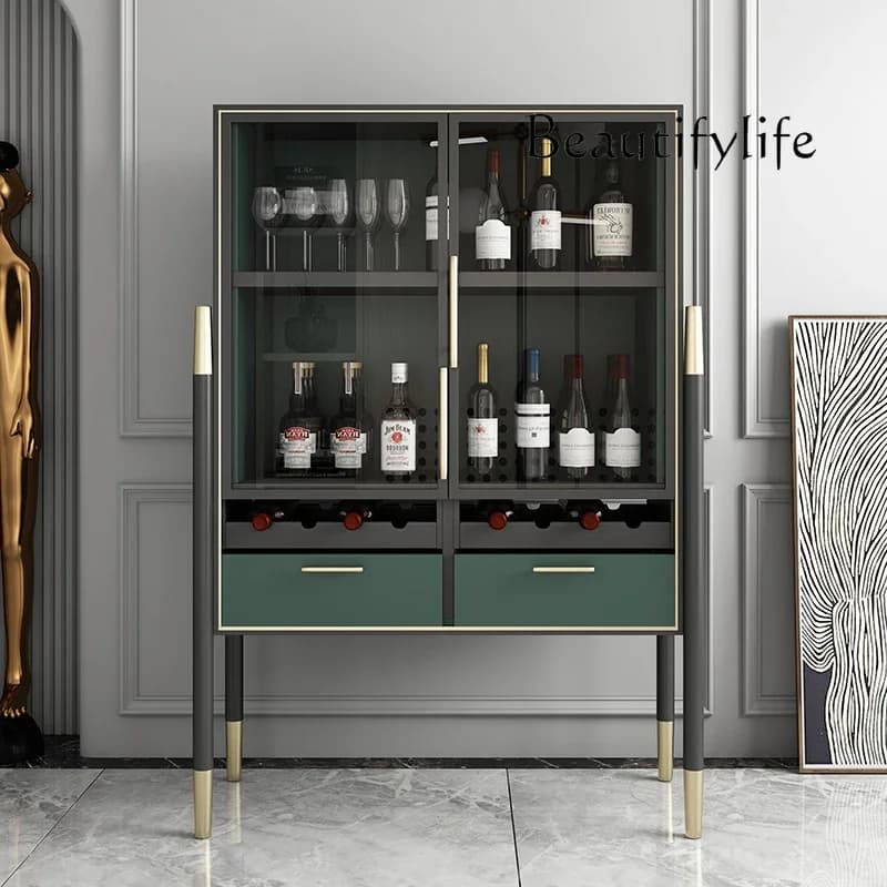 X Wine Cabinet Display Cabinet Home Decoration Cabinet Simple Modern American Side Glass Door Wall Partition Locker