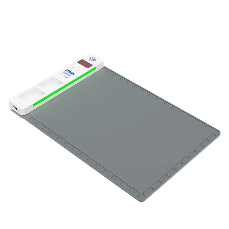 TBK-568A Professional 16 Inch LCD Heating Pad With Green Dust Display Lamp for T let Phone Screen Separator Repair Mat