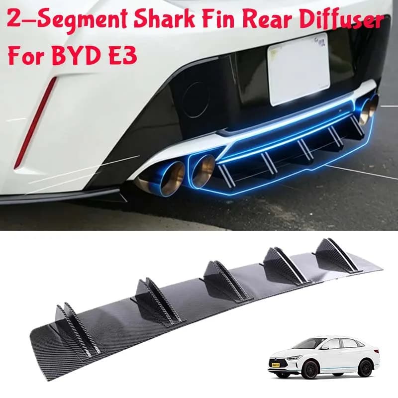 For BYD E3 Shark Fin Rear Diffuser Split Chassis Spoiler Auto Aerodynamic Parts Aerodynamic Modification
