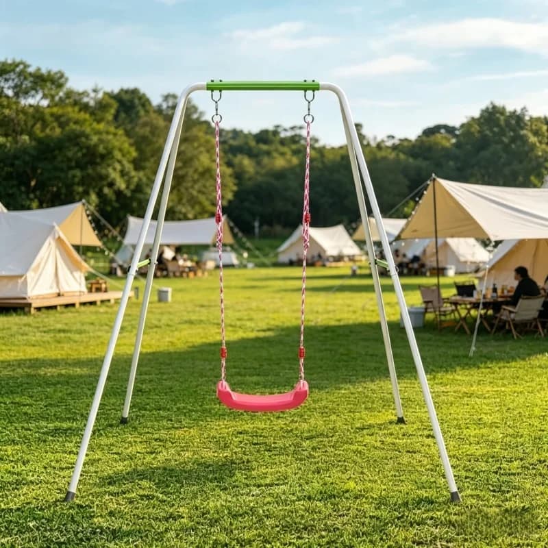 Kids Curved Board Swing Adjustable Ropes Hanging Seat Indoor Outdoor Family Games Children Sensory Training Play Equipment