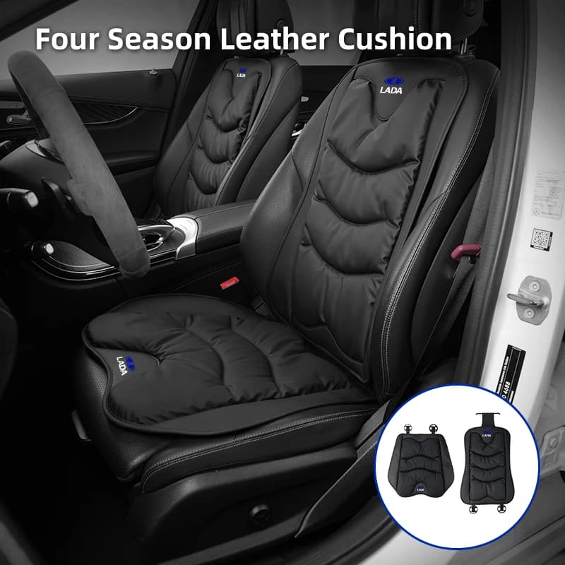 Car Front Rear Seat Cover Leather Cushion Backrest Protective Mat Accessories For Lada 2110 2114 Largus 2112 110 2105 2107 2106