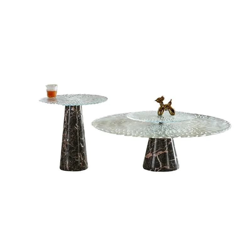 Household high-end marble size coffee table combination