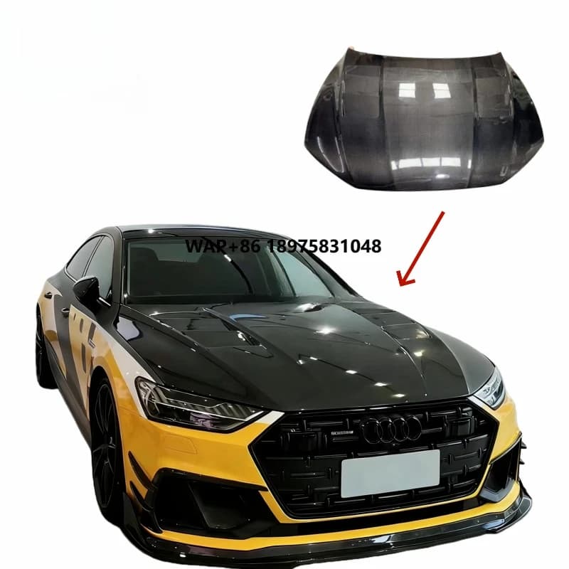 For 2025 A7 RS7 C8 Carbon Fiber Bonnet Hood A7 RS7 Upgraded Carbon Fiber Hy Style Front Engine Hood Cover Bodykit