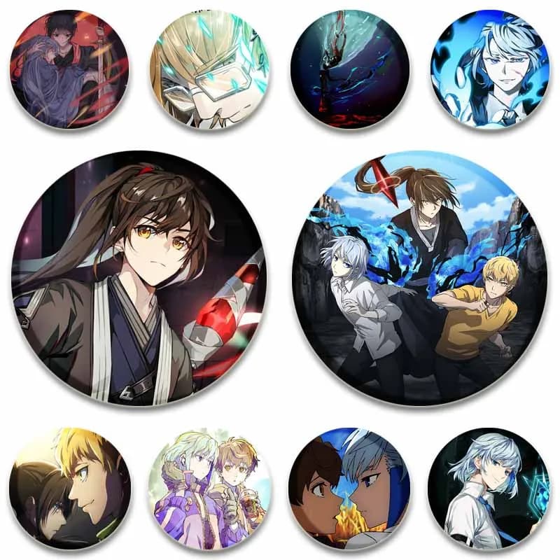 58mm Anime Tower of God Soft Button Pins Tinplate Cartoon Round Brooches on Clothes Bag Accessories Jewelry Badge Friends Gifts