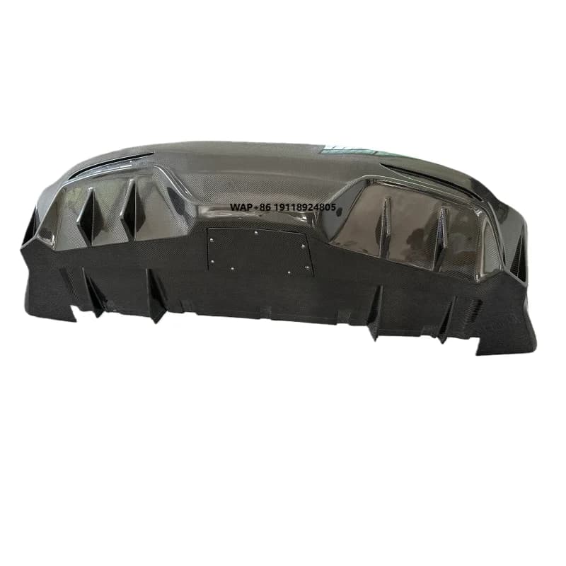Topcar Style Carbon Fiber Rear Lip Diffuser Wide Body Expansion Kit for  Model X Modified Version
