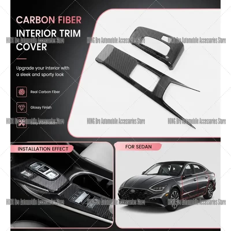 For Hyundai Sonata DN8 2020-2023 SE SEL Plus Limited N Line Center Console Gear Shift Panel Cover Trim Sticker Interior