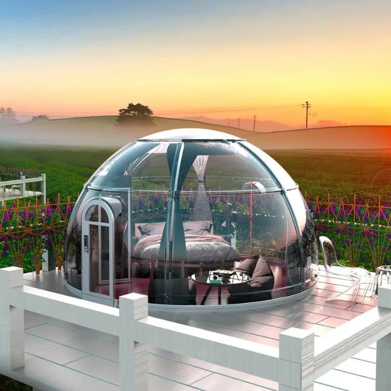Waterproof PC Starry Sky Camping Pod with Mosquito Net   Polycarbonate Dome Tent