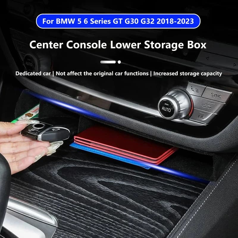 For BMW 5 series 6GT G30 2018-2023Car Central control storage and organization box mobile phone storage box interior accessories