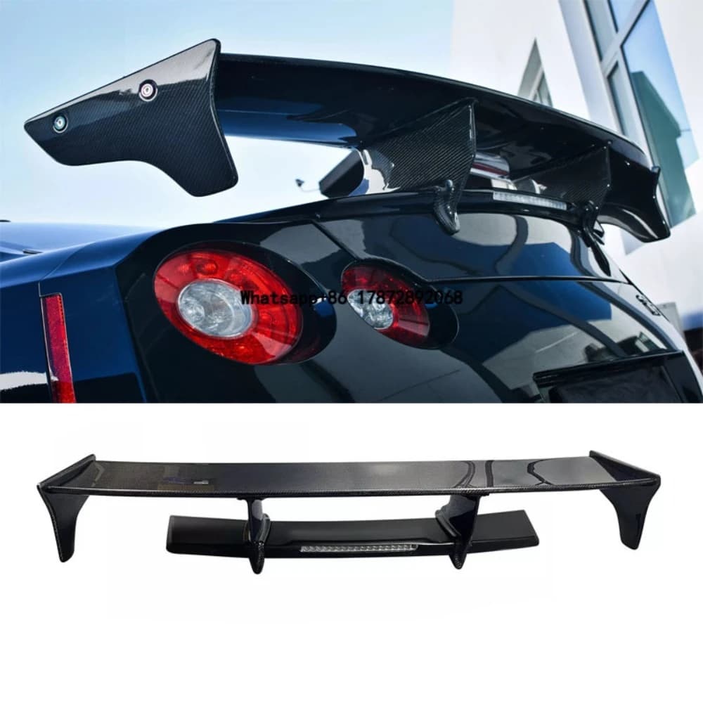Ready Stock Top Secret Carbon Fiber Car Rear Spoiler Wing for GTR R35 2008-2019 Trunk Spoiler