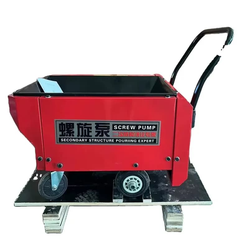 Small Secondary Structure Feeder for Screw Pump for Concrete Delivery at Construction Site