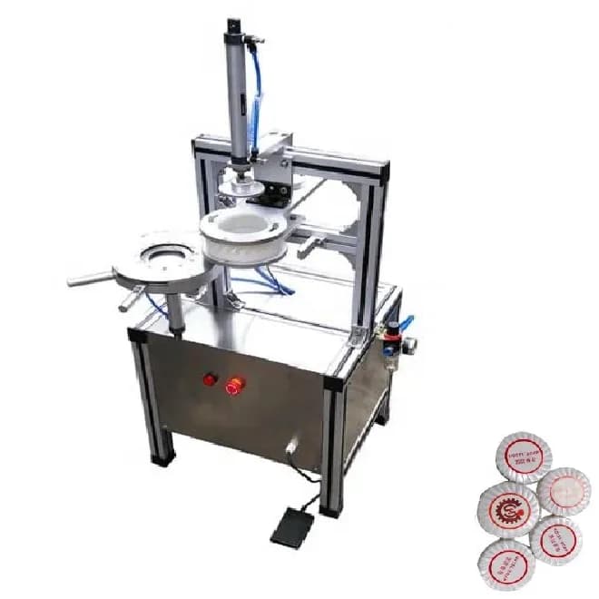 Small Manual Commodity Store Cellophane Round Tea Cake Pleat Wrapping Sealing Packaging Machine Hotel Soap Wrapping Machine