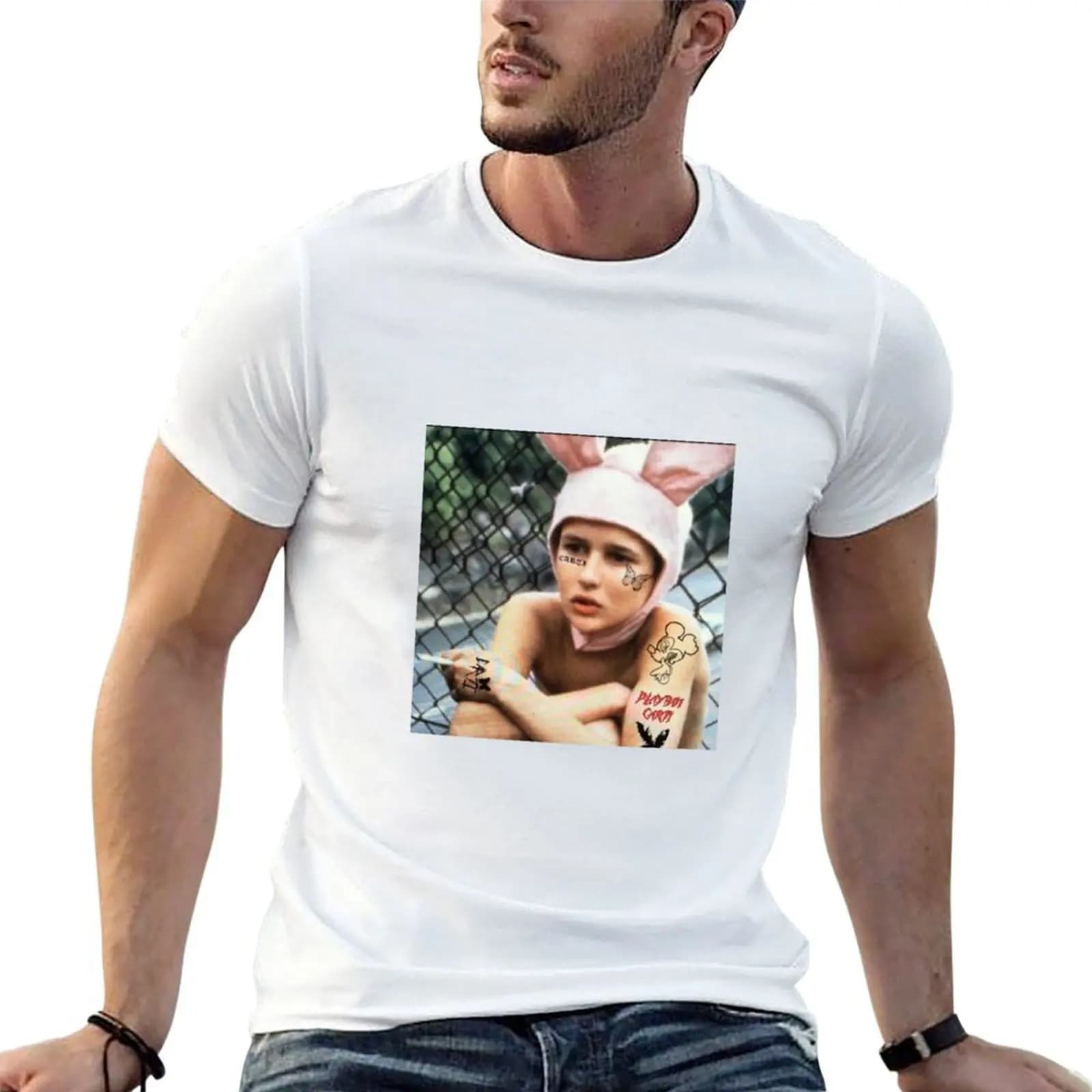 Playboi Carti Playboy Carti Gummo Twitter Profile Picture T-Shirt clothes Luxury man mens workout shirts