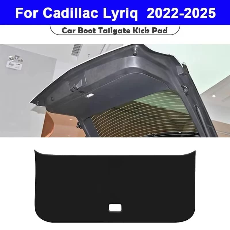 For Cadillac Lyriq 2022-2025 Trunk Tailgate Guard Pad Leather Rear Trunk Door Protective Car Anti-dirty Pad Interior Accessories
