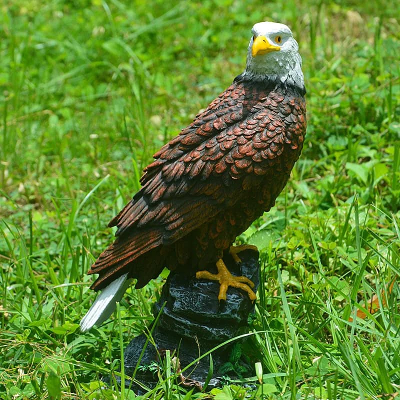 Imitation Eagle Resin Statue Sculpture Decorative Figurine Home Garden Outdoor TV Cabinet Desktop Ornament